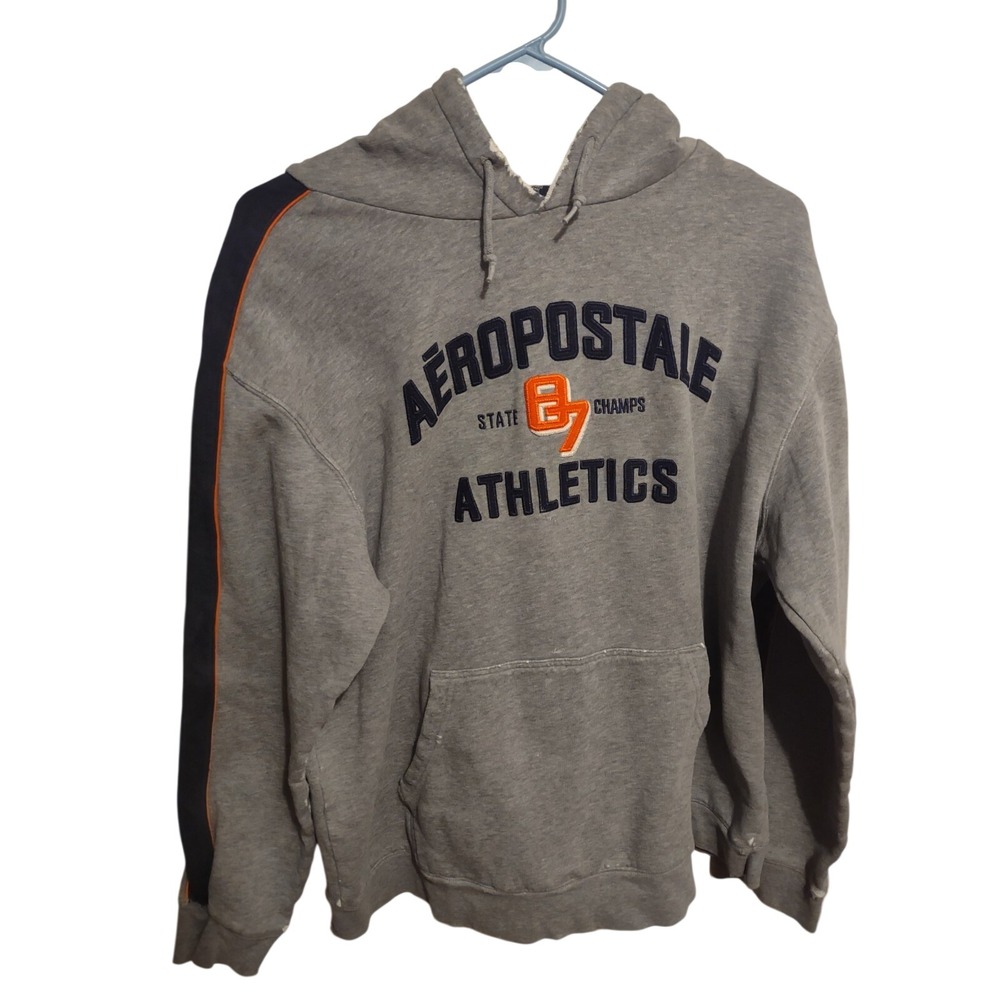 Aeropostale Hoodie Mens Large Athletic Division Y2K Intentionally Distressed